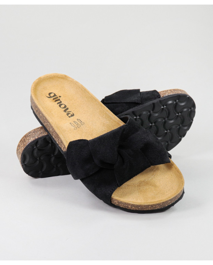 Black Slippers of Lady Ginova with Lace