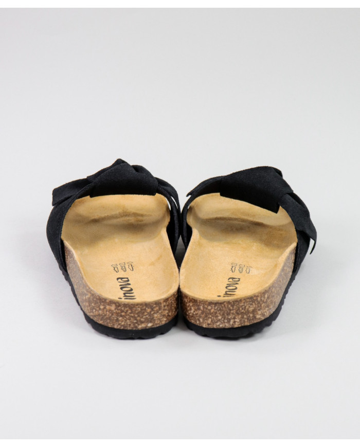 Black Slippers of Lady Ginova with Lace