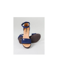 Blue Sandals by Madame Ginova Closed Back