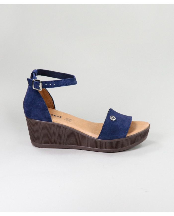 Blue Sandals by Madame Ginova Closed Back