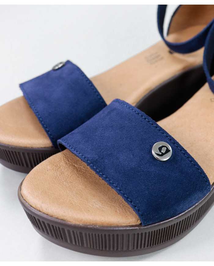 Blue Sandals by Madame Ginova Closed Back