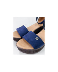 Blue Sandals by Madame Ginova Closed Back