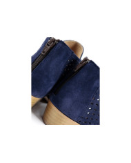 Blue Lady Ginova Buttons with Cross Strip Perforated