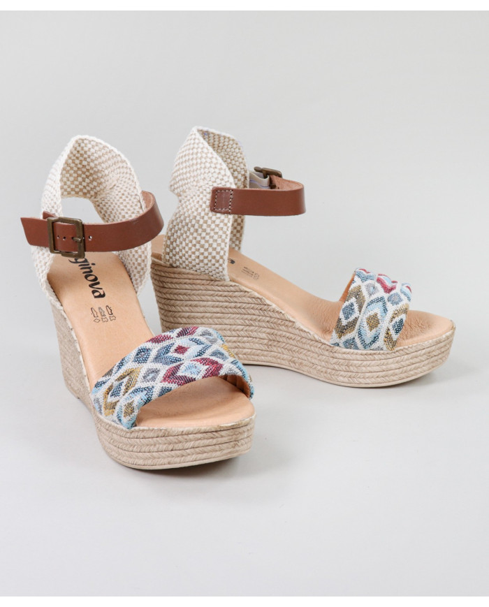 Lady Ginova Multicolor Sandals with Buckle
