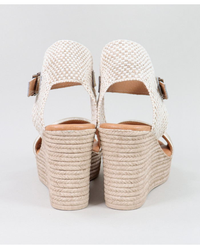 Platinum Sandals by Lady Ginova with Buckle