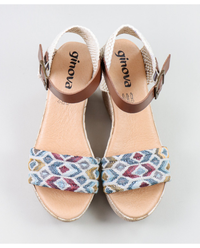 Lady Ginova Multicolor Sandals with Buckle