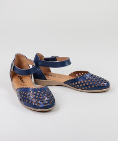 Sandálias Azuis de Senhora Ginova Perfuradas