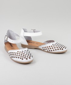 Sandálias Brancas de Senhora Ginova Perfuradas
