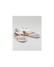White Sandals by Mrs. Ginova Perforated