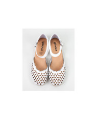 White Sandals by Mrs. Ginova Perforated