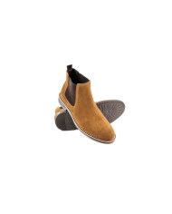 Botas de Homem em Camel com Duplo Elástico Ginova