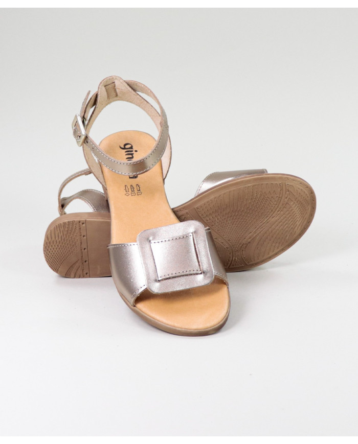 Lower sandals of Lady Ginova with Frontal Aplique