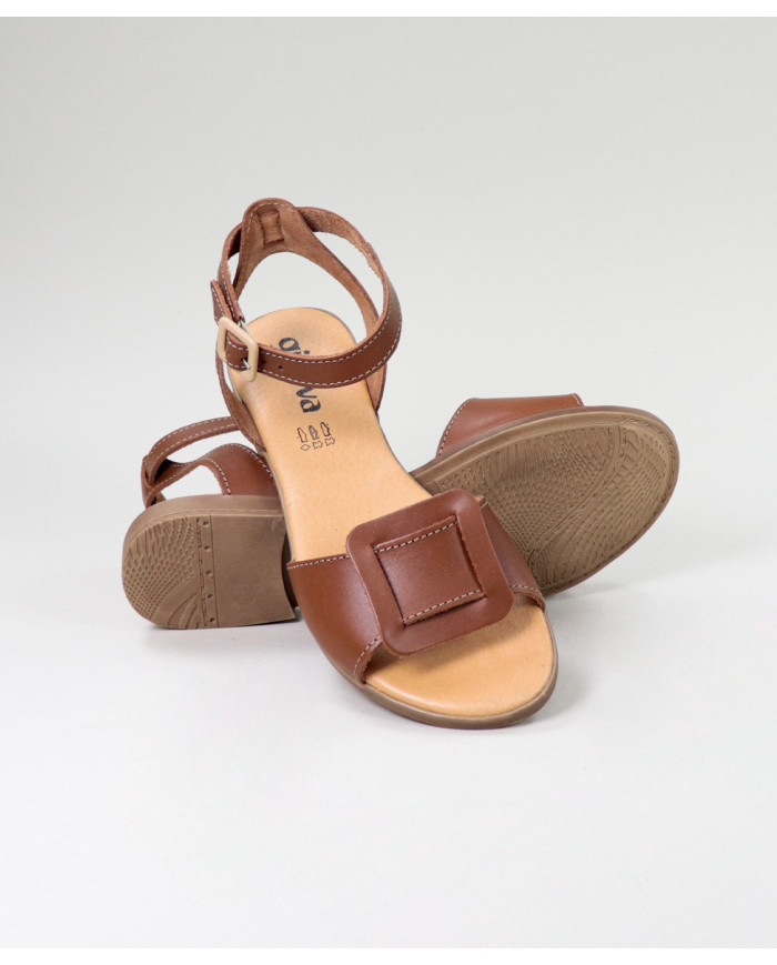 Lower sandals of Lady Ginova with Frontal Aplique