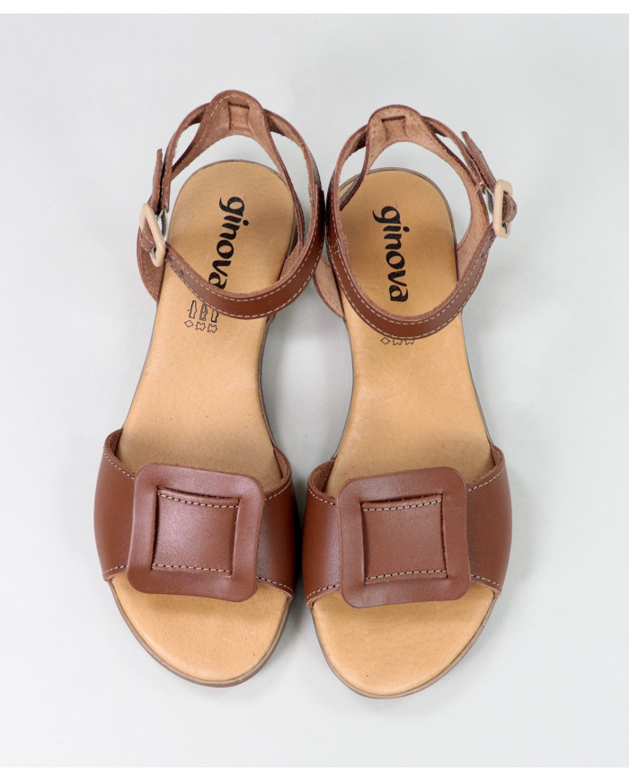 Lower sandals of Lady Ginova with Frontal Aplique