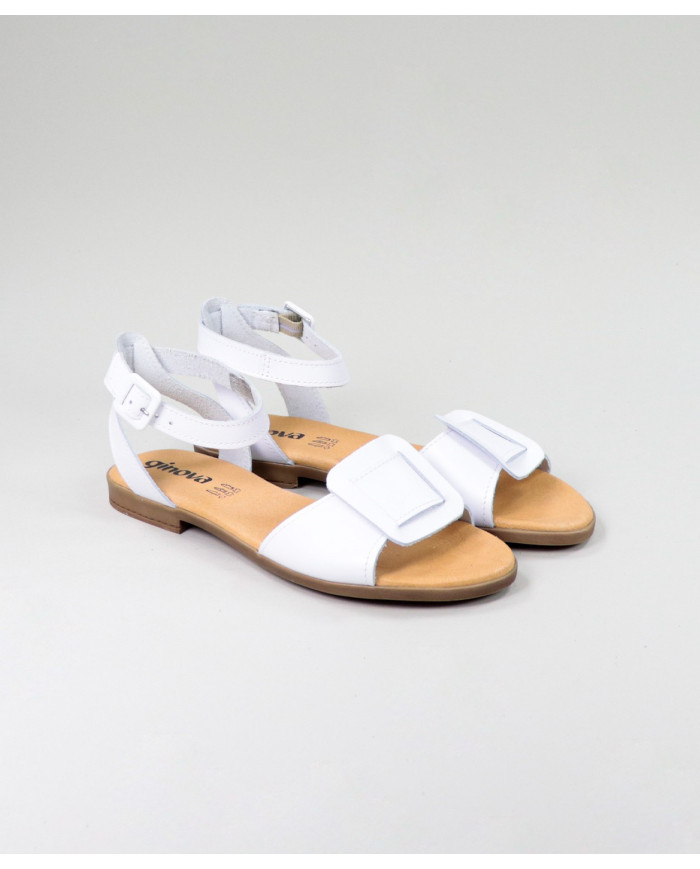 Lower sandals of Lady Ginova with Frontal Aplique