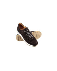Men's Sneakers in Brown with Rubber Sole Ginova