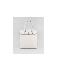 Mochila Bege de Senhora com Costuras Decorativas