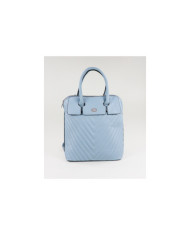 Damas Mochila azul con costuras decorativas