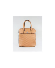 Mochila Camel de Senhora com Costuras Decorativas
