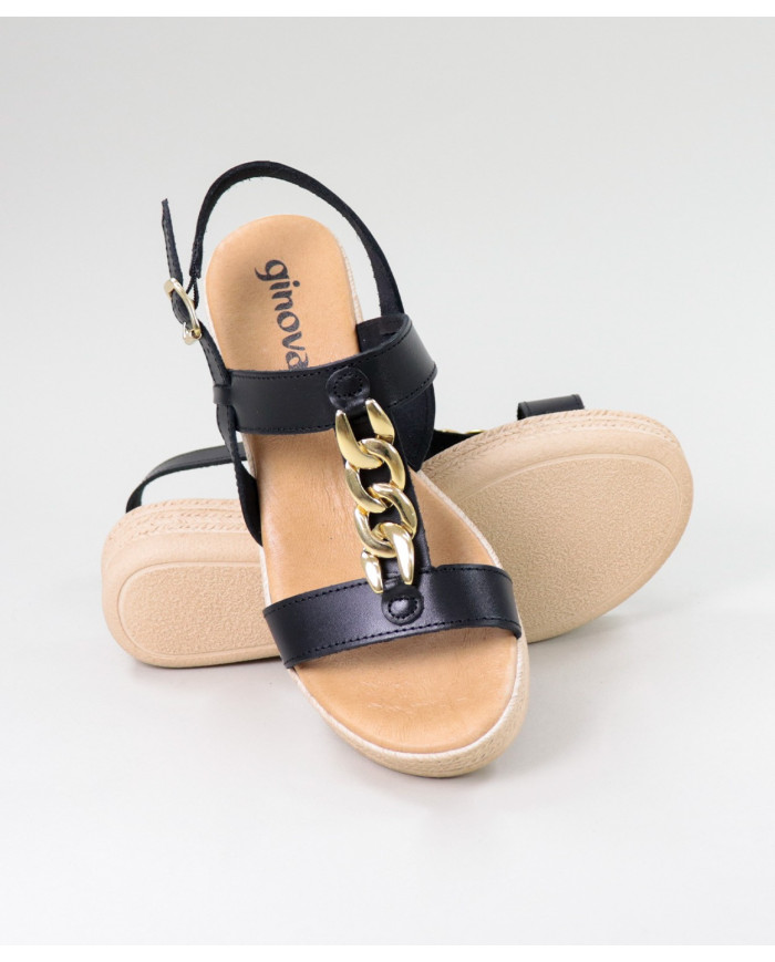 Sandalias Lady Ginova con Cadena de Oro