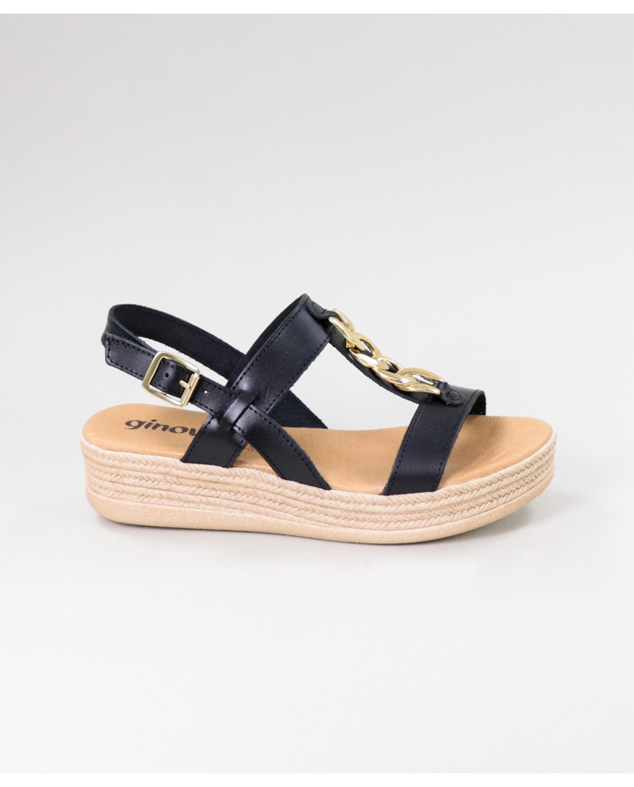 Sandalias Lady Ginova con Cadena de Oro