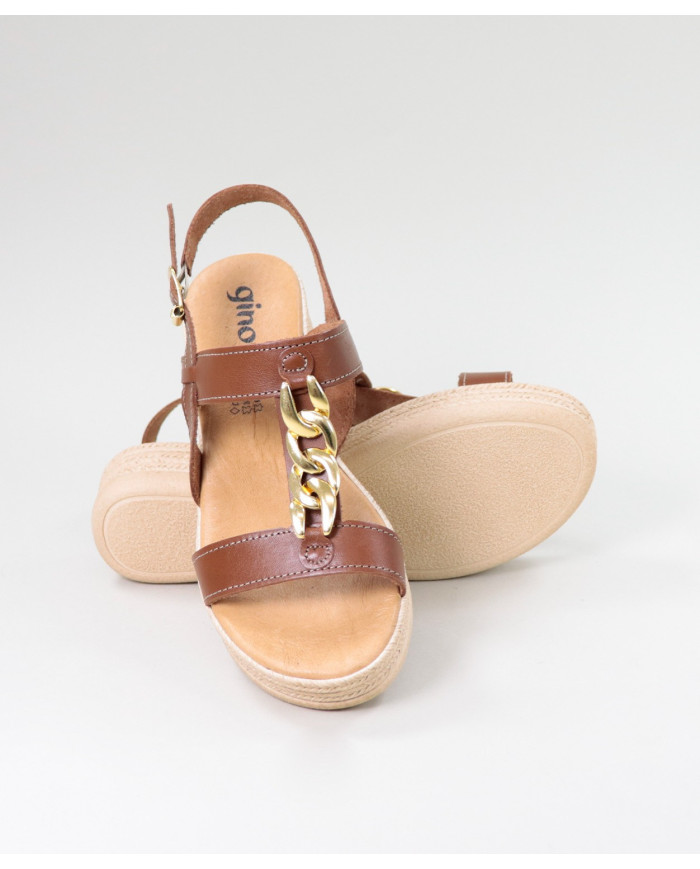 Sandalias Lady Ginova con Cadena de Oro
