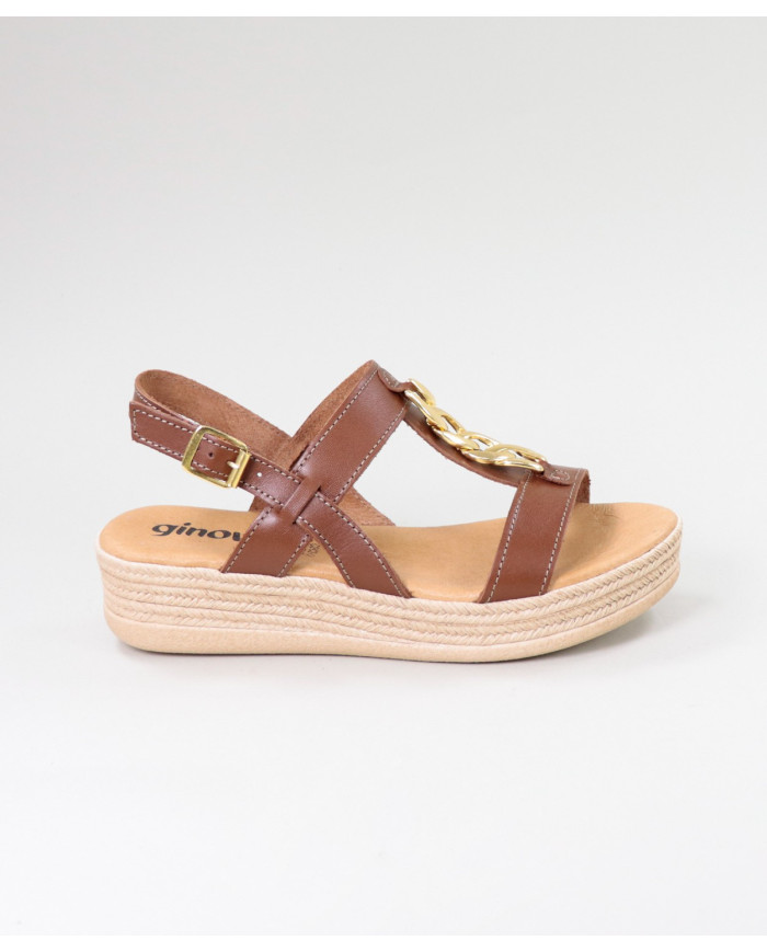 Sandalias Lady Ginova con Cadena de Oro