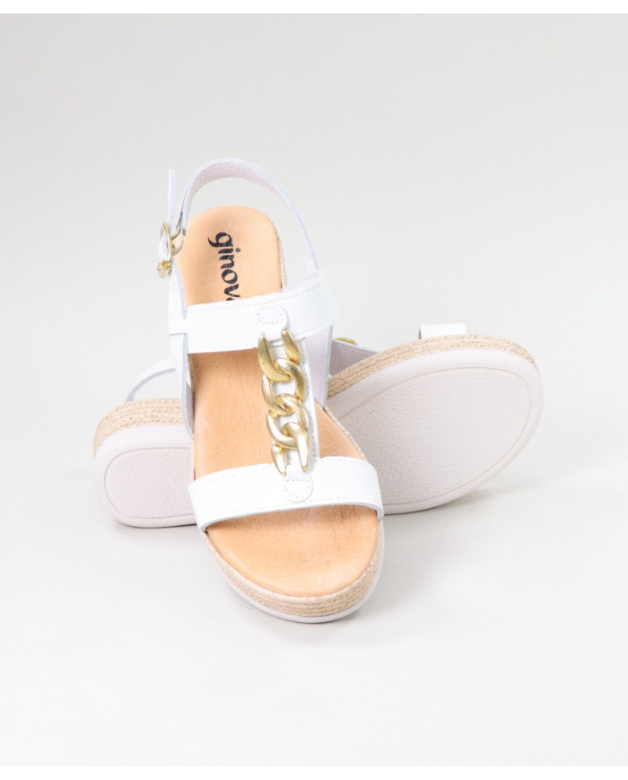 Sandalias Lady Ginova con Cadena de Oro