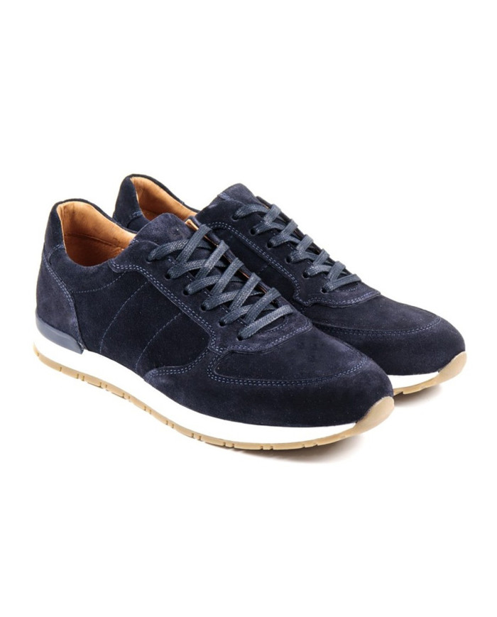 Men's shoes in Blue with Rubber Sole Ginova