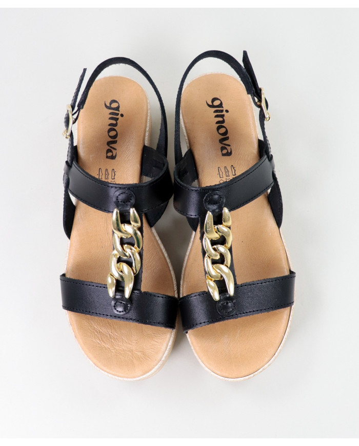 Sandalias Lady Ginova con Cadena de Oro