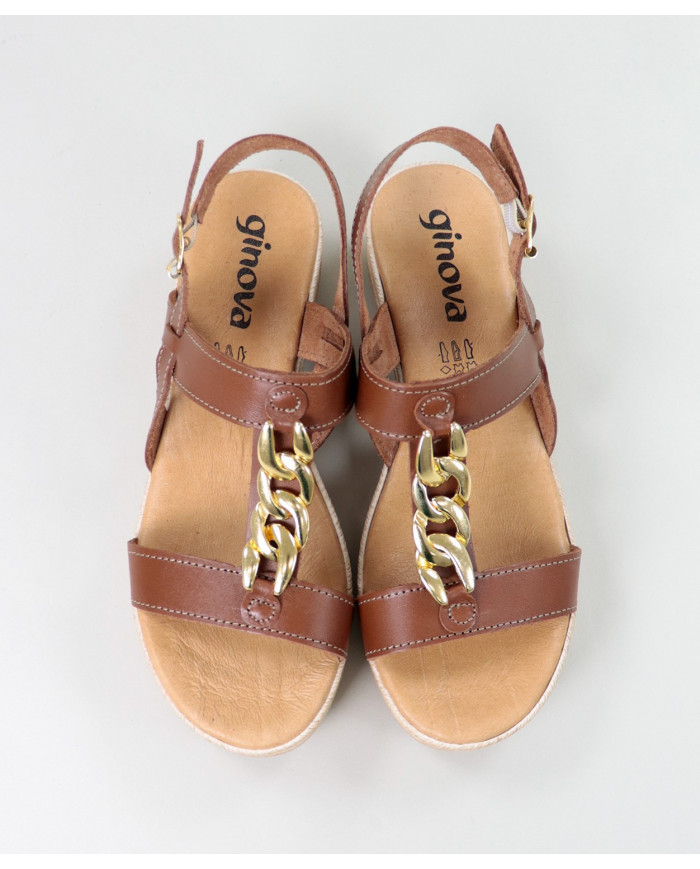 Sandals Lady Ginova with Golden Chain