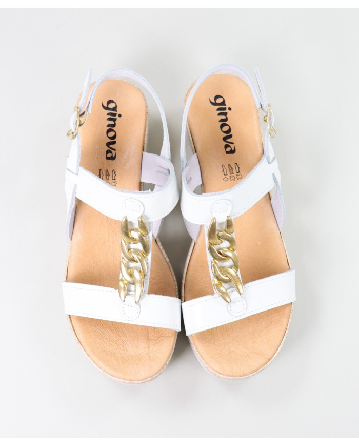 Sandalias Lady Ginova con Cadena de Oro