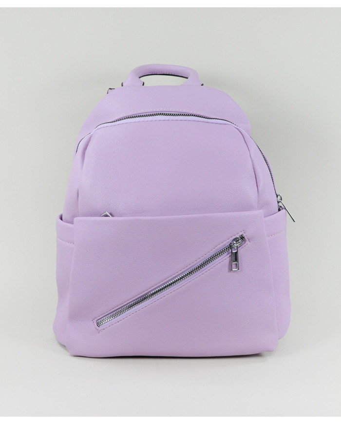 Mochila Lilac con bolsillos en el frente