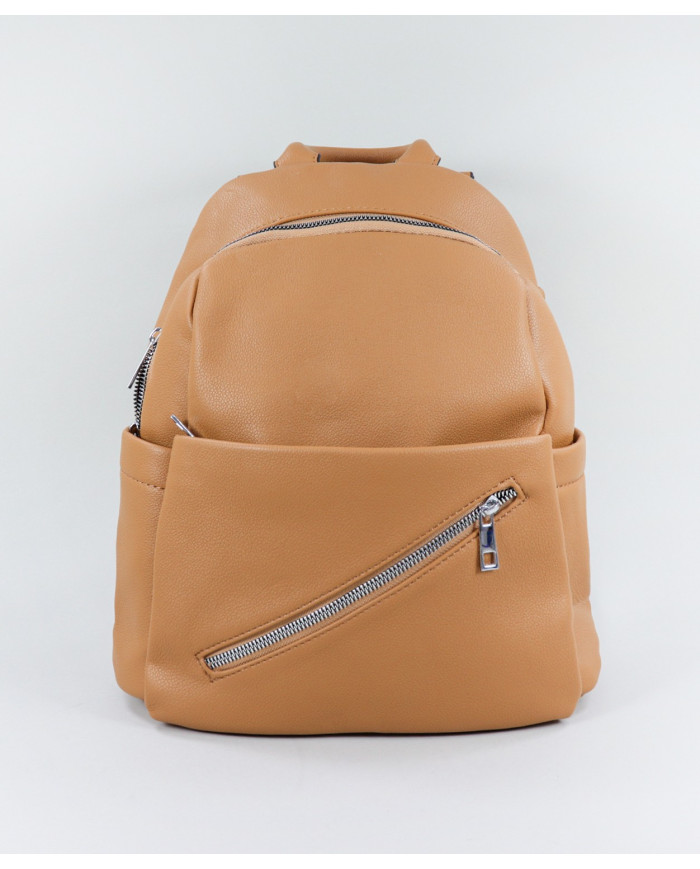 Mochila Camel con bolsillos en el frente