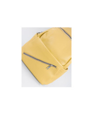 Yellow backpack with Pockets on the Front