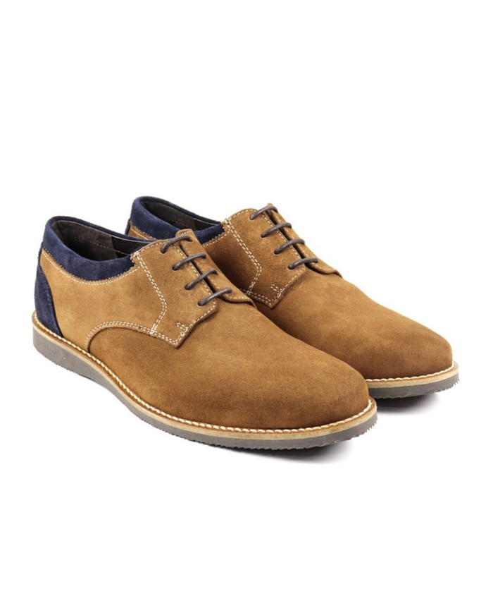 Men's Casual Camel Shoes with Two Tonalities Ginova