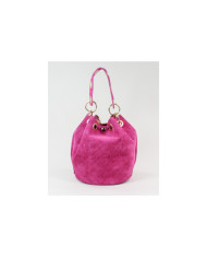 Bolsillo Redonda Fuxia en la piel