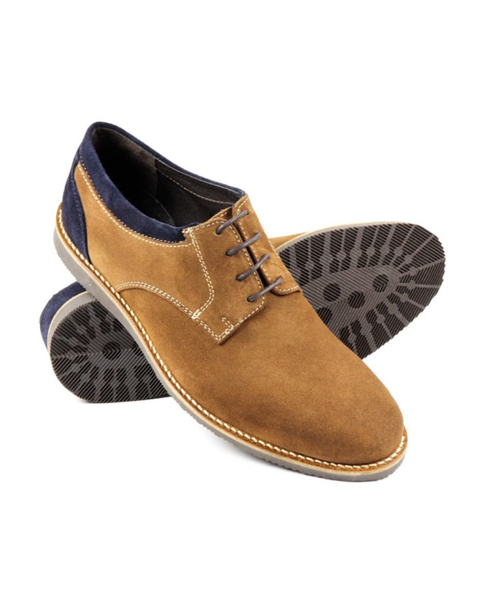Sapatos de Homem Casual Camel com Duas Tonalidades Ginova