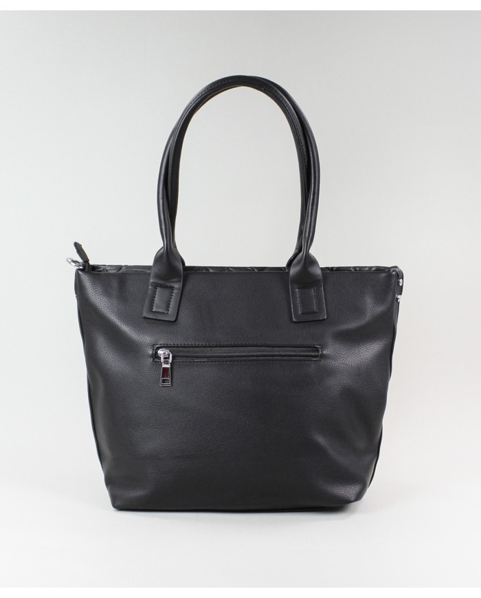 Ladies Black Suitcase with Decorated Front