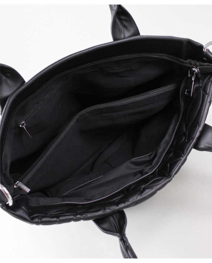 Mala Preta de Senhora com Frente Decorada