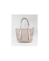 Ladies Taupe Suitcase with Decorated Front