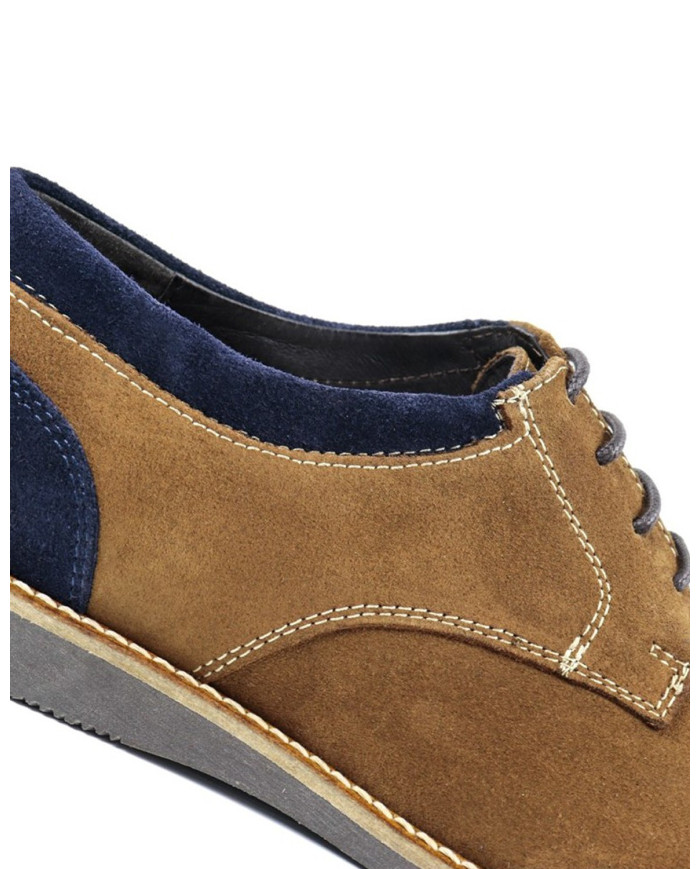 Sapatos de Homem Casual Camel com Duas Tonalidades Ginova