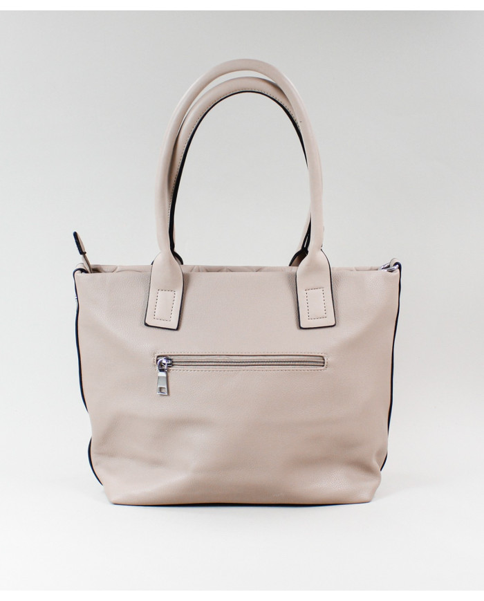 Mala Taupe de Senhora com Frente Decorada