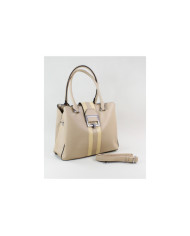 Ladies Taupe Bag with Buckle