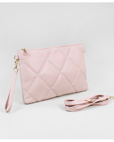 Pink Female Clutch with Removable Handle