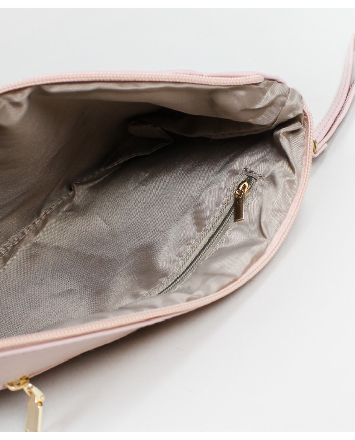 Clutch Feminina Rosa com Alça Removível