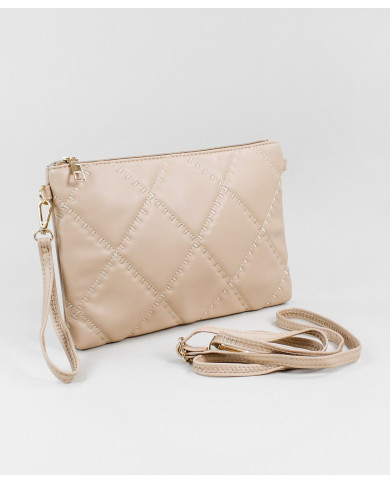 Clutch Women's Taupe with Removable Handle