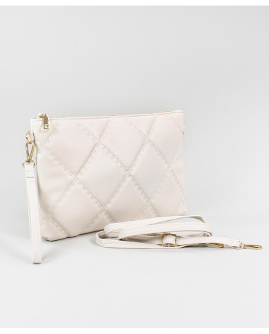 Clutch Women Beige with Removable Handle