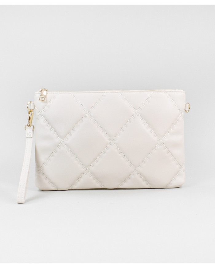 Clutch Women Beige with Removable Handle