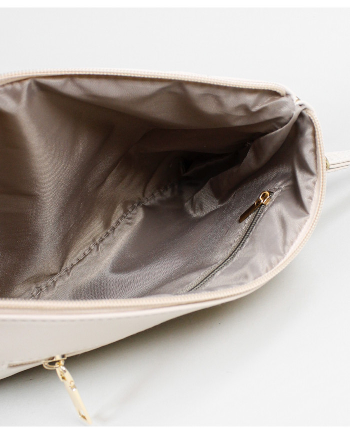 Mujeres del embrague Beige con manija extraíble